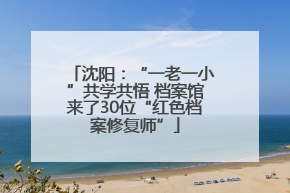 沈阳：“一老一小”共学共悟 档案馆来了30位“红色档案修复师”
