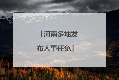 河南多地发布人事任免