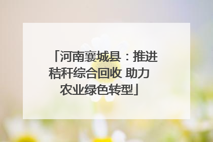 河南襄城县：推进秸秆综合回收 助力农业绿色转型