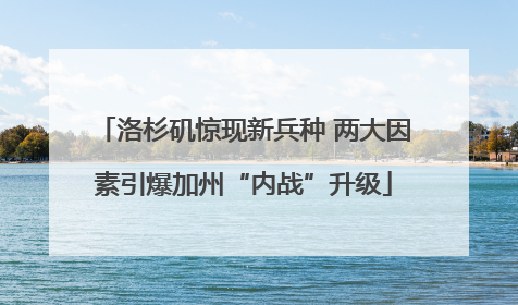 洛杉矶惊现新兵种 两大因素引爆加州“内战”升级