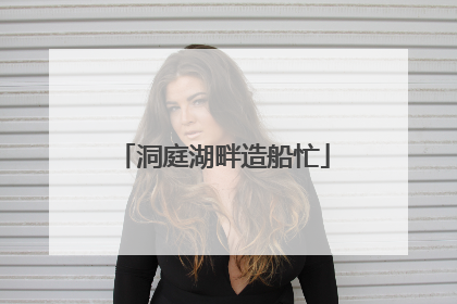 洞庭湖畔造船忙