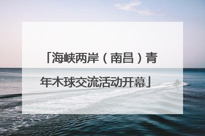 海峡两岸（南昌）青年木球交流活动开幕