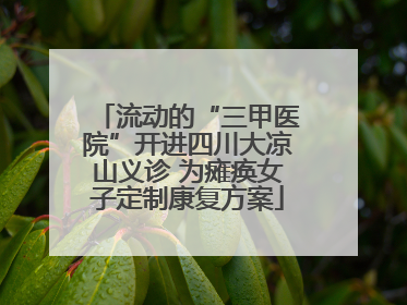 流动的“三甲医院”开进四川大凉山义诊 为瘫痪女子定制康复方案