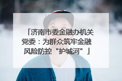 济南市委金融办机关党委：为群众筑牢金融风险防控“护城河”