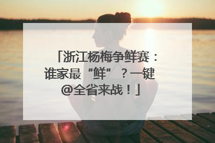 浙江杨梅争鲜赛：谁家最“鲜”？一键@全省来战！