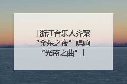 浙江音乐人齐聚“金东之夜”唱响“光南之曲”
