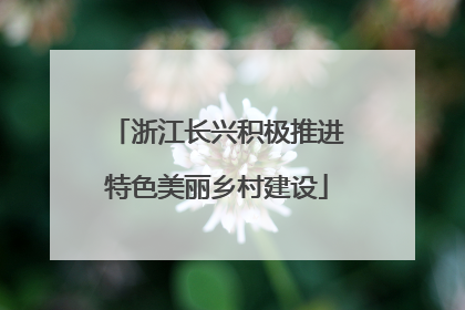 浙江长兴积极推进特色美丽乡村建设