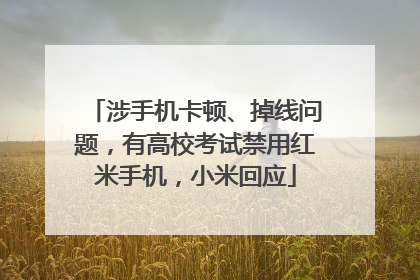 涉手机卡顿、掉线问题，有高校考试禁用红米手机，小米回应