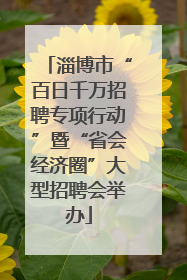 淄博市“百日千万招聘专项行动”暨“省会经济圈”大型招聘会举办