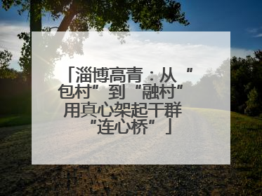 淄博高青：从“包村”到“融村” 用真心架起干群“连心桥”