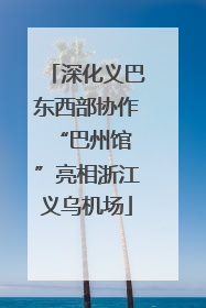 深化义巴东西部协作 “巴州馆”亮相浙江义乌机场