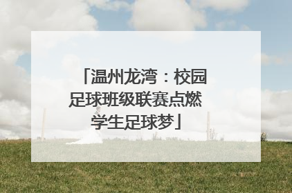 温州龙湾：校园足球班级联赛点燃学生足球梦