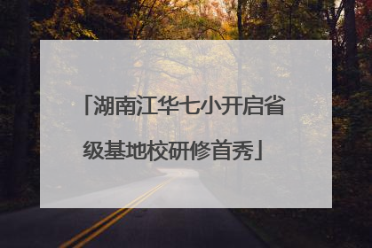 湖南江华七小开启省级基地校研修首秀