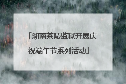 湖南茶陵监狱开展庆祝端午节系列活动