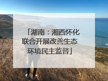 湖南：湘西怀化联合开展改善生态环境民主监督