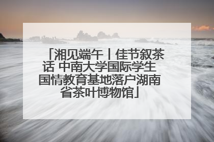 湘见端午丨佳节叙茶话 中南大学国际学生国情教育基地落户湖南省茶叶博物馆