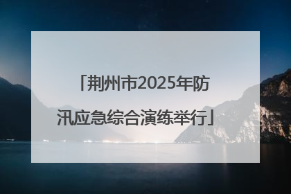 荆州市2025年防汛应急综合演练举行