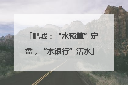 肥城：“水预算”定盘，“水银行”活水