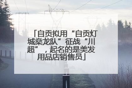 自贡拟用“自贡灯城燊龙队”征战“川超”，起名的是美发用品店销售员