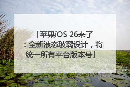 苹果iOS 26来了：全新液态玻璃设计，将统一所有平台版本号