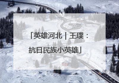 英雄河北｜王璞：抗日民族小英雄