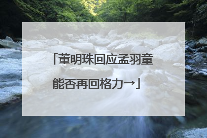 董明珠回应孟羽童能否再回格力→