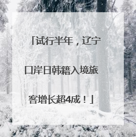 试行半年，辽宁口岸日韩籍入境旅客增长超4成！