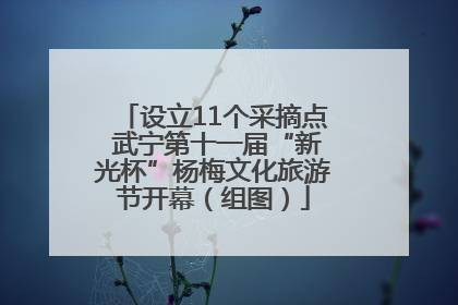设立11个采摘点 武宁第十一届“新光杯”杨梅文化旅游节开幕（组图）