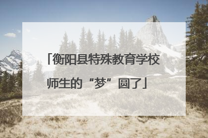 衡阳县特殊教育学校师生的“梦”圆了