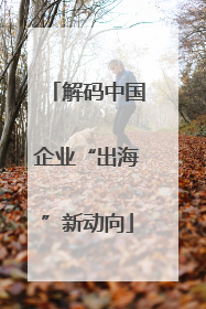 解码中国企业“出海”新动向
