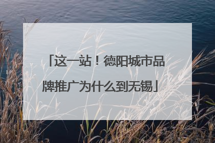 这一站！德阳城市品牌推广为什么到无锡