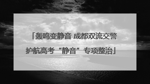 轰鸣变静音 成都双流交警护航高考“静音”专项整治
