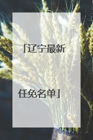 辽宁最新任免名单