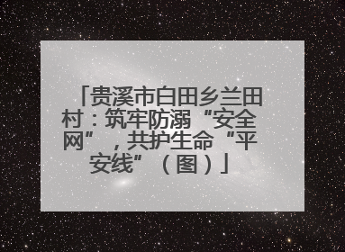 贵溪市白田乡兰田村：筑牢防溺“安全网”，共护生命“平安线”（图）