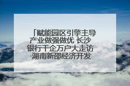 赋能园区引擎主导产业做强做优 长沙银行千企万户大走访·湖南新邵经济开发区专场活动举行