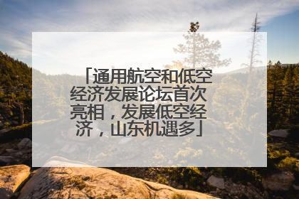 通用航空和低空经济发展论坛首次亮相，发展低空经济，山东机遇多