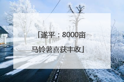 遂平：8000亩马铃薯喜获丰收