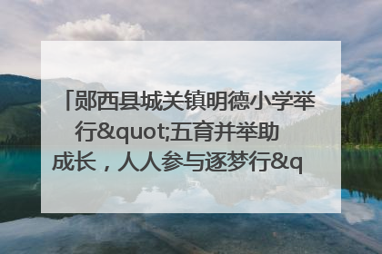 郧西县城关镇明德小学举行"五育并举助成长，人人参与逐梦行"庆六一活动