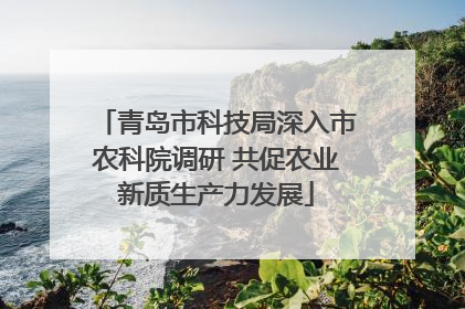 青岛市科技局深入市农科院调研 共促农业新质生产力发展