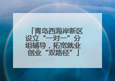 青岛西海岸新区设立“一对一”分组辅导，拓宽就业创业“双路径”