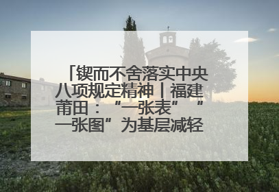 锲而不舍落实中央八项规定精神丨福建莆田：“一张表”“一张图”为基层减轻“数字负担”