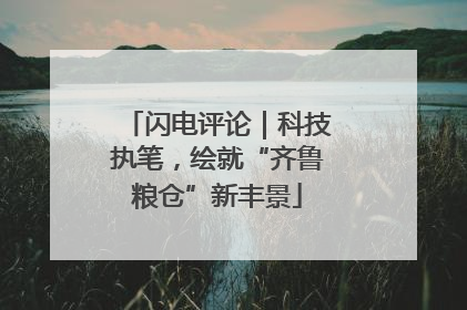闪电评论｜科技执笔，绘就“齐鲁粮仓”新丰景