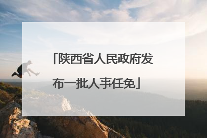 陕西省人民政府发布一批人事任免