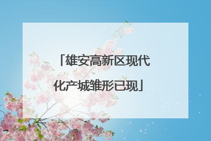 雄安高新区现代化产城雏形已现
