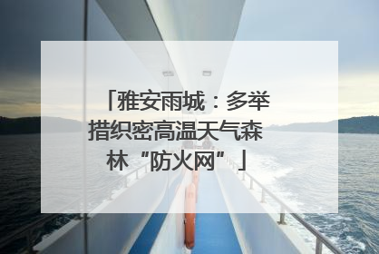 雅安雨城：多举措织密高温天气森林“防火网”