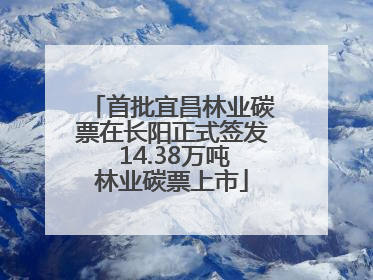 首批宜昌林业碳票在长阳正式签发 14.38万吨林业碳票上市