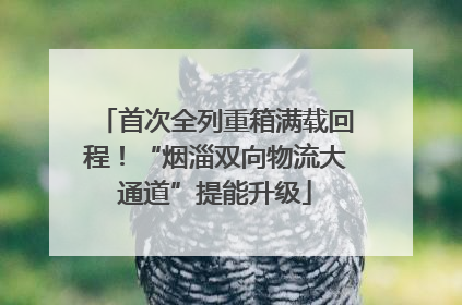首次全列重箱满载回程！“烟淄双向物流大通道”提能升级