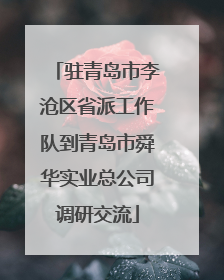 驻青岛市李沧区省派工作队到青岛市舜华实业总公司调研交流