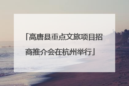 高唐县重点文旅项目招商推介会在杭州举行