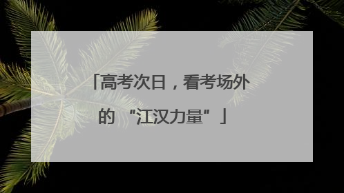 高考次日，看考场外的 “江汉力量”